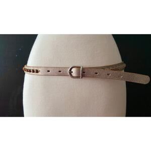 FOSSIL Metallic Studded Belt w/Laser-Cut Accent sz L